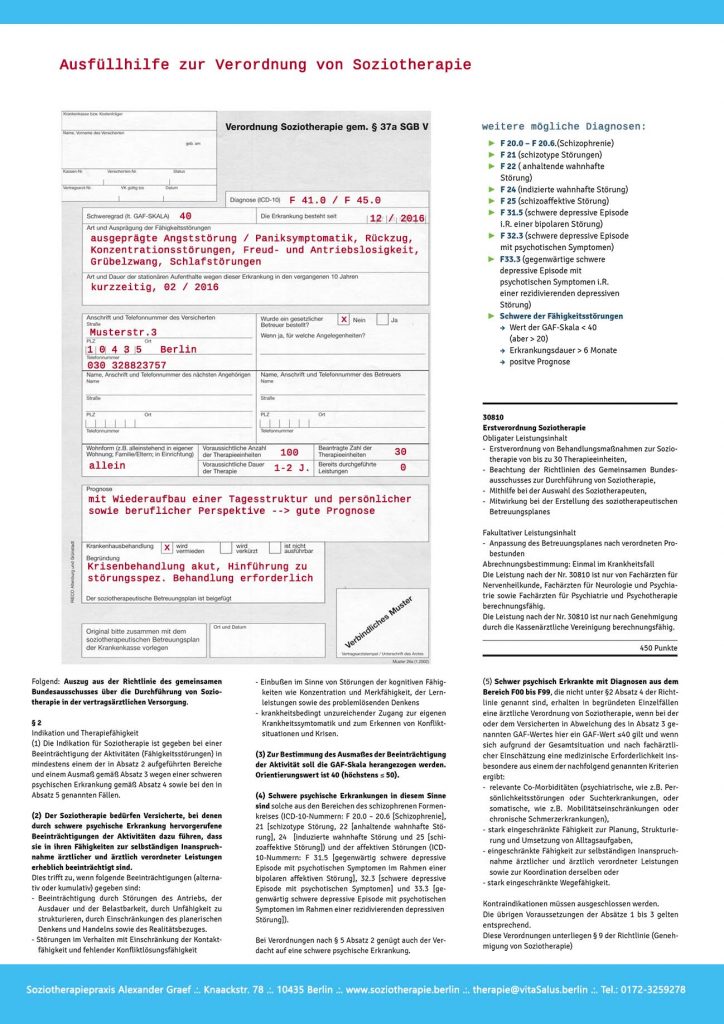 Ausfüllhilfe - Soziotherapieverordnung - Berliner Soziotherapie Landesverband